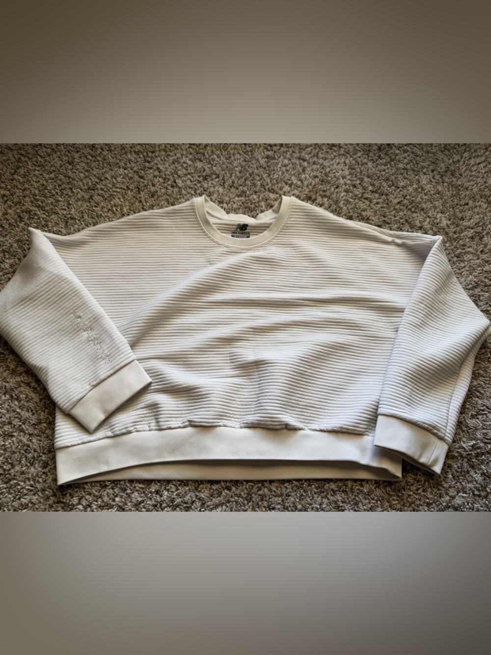 New Balance Off-White Ribbed Crew Sweatshirt